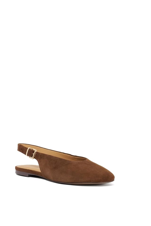 Dune London Dune London Women's 'Honora' Suede Ballet Pumps in Brown - 2