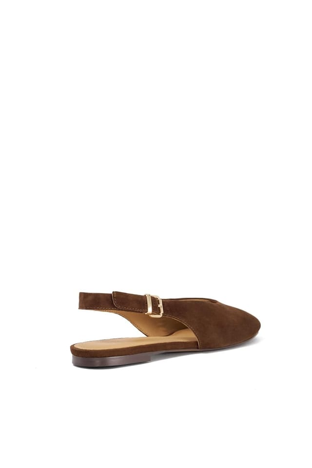 Dune London Dune London Women's 'Honora' Suede Ballet Pumps in Brown - 3