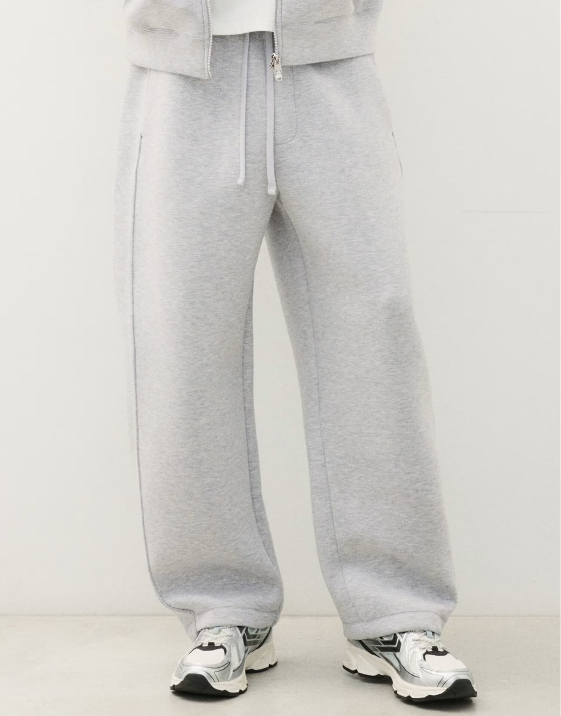 ASOS Bershka Technical balloon joggers in light grey