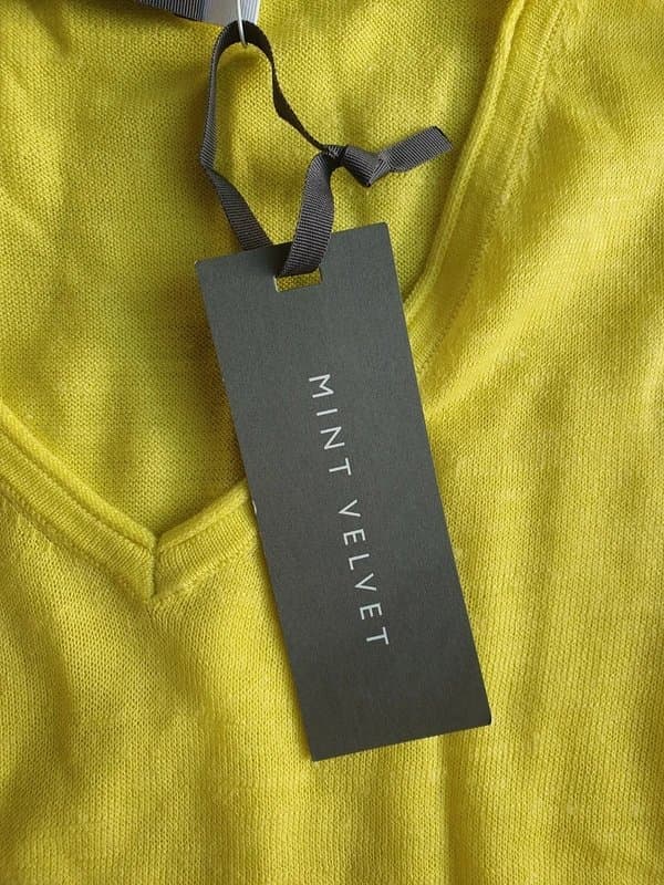 Mint Velvet Mint Velvet Linen Jumper Star Top Size M UK 12 Lightweight Knit Capsule Wardrobe