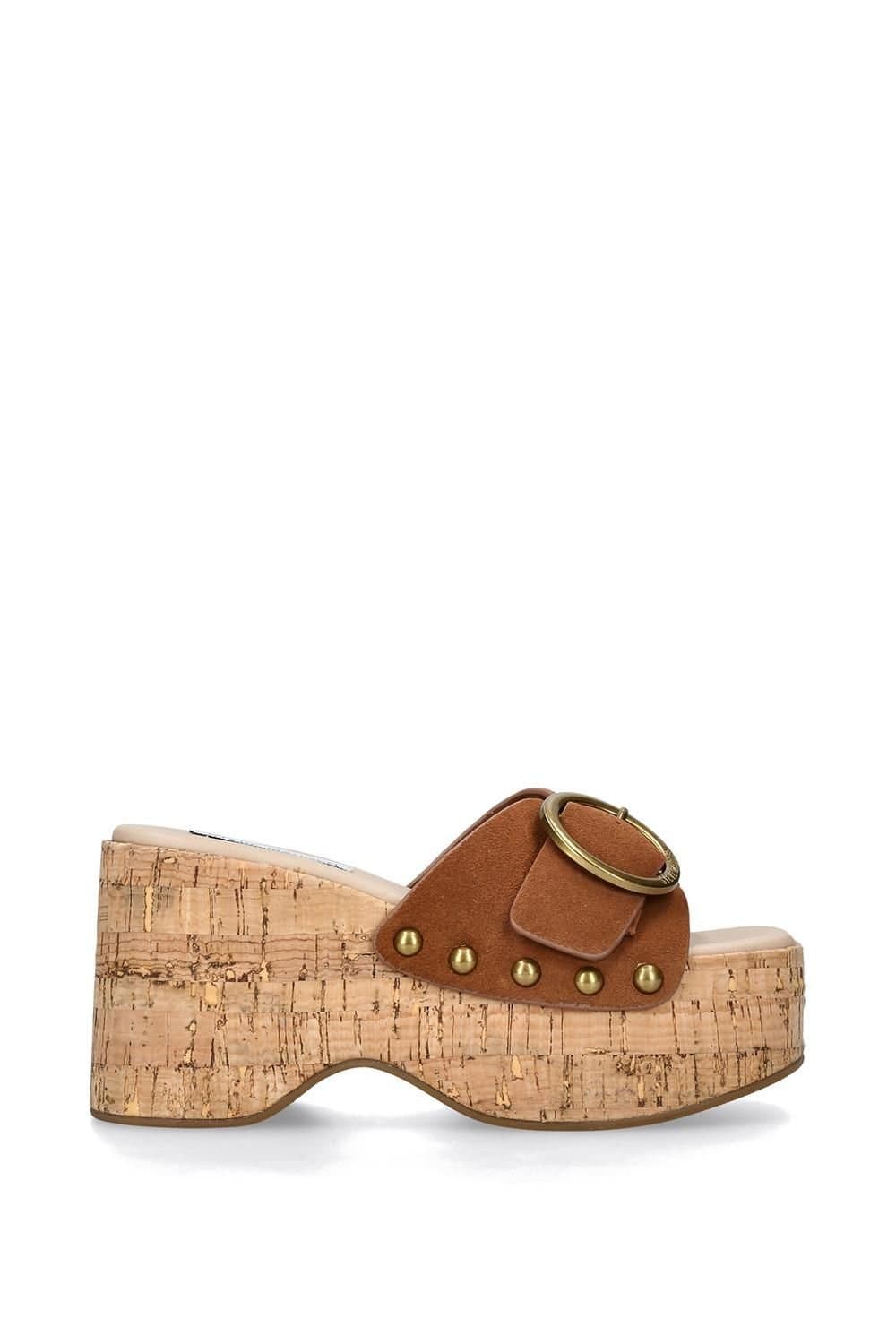 Steve Madden STEVE MADDEN Women's 'Pedestal Brown Suede' Suede Sandals