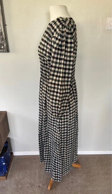 Marks & Spencer M&S Collection country gingham check midi dress - size 10