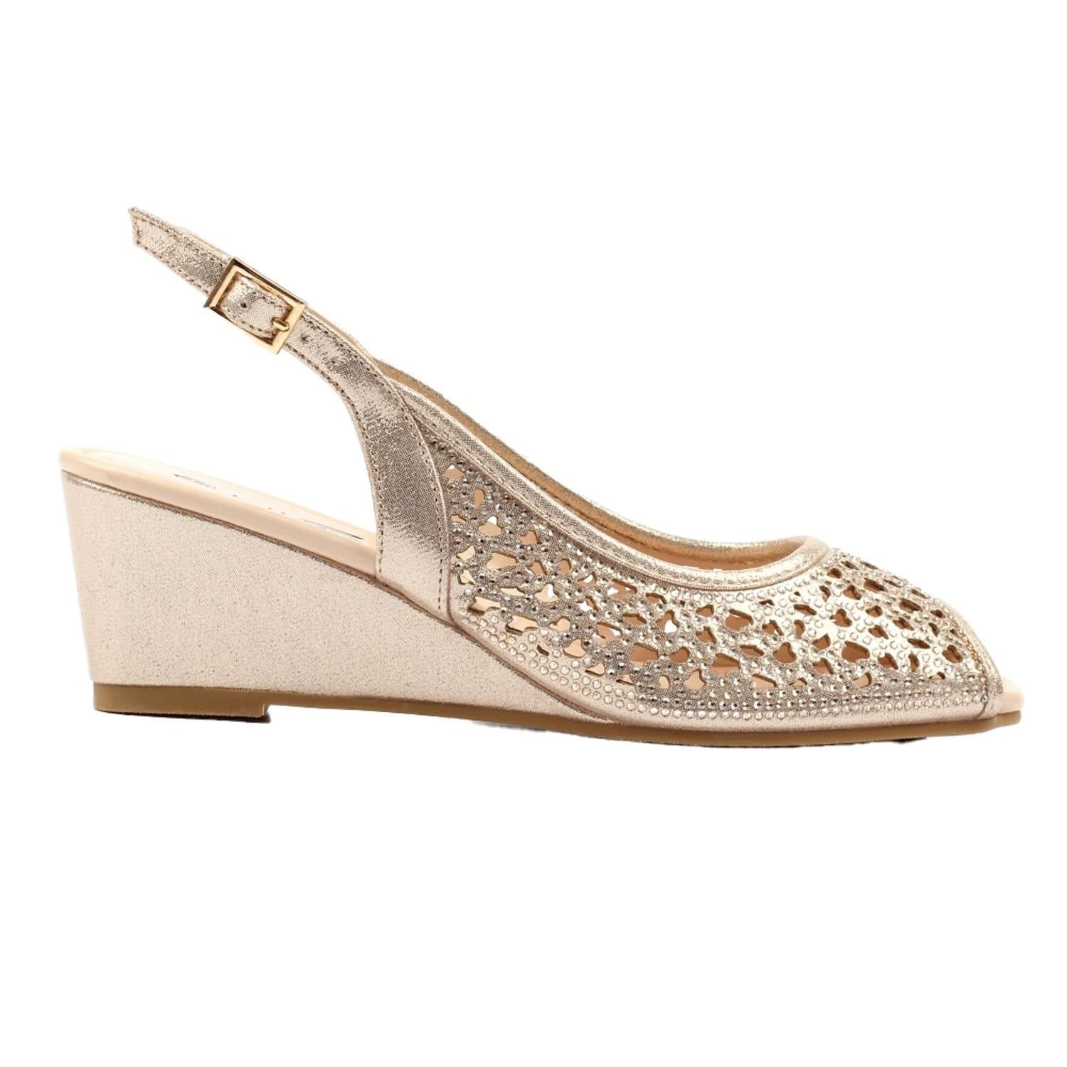 Lunar Lunar Women's Ramona Wedge Sandals in Gold