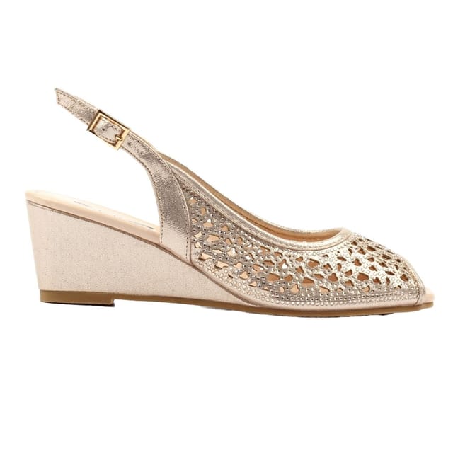 Lunar Lunar Women's Ramona Wedge Sandals in Gold - 3