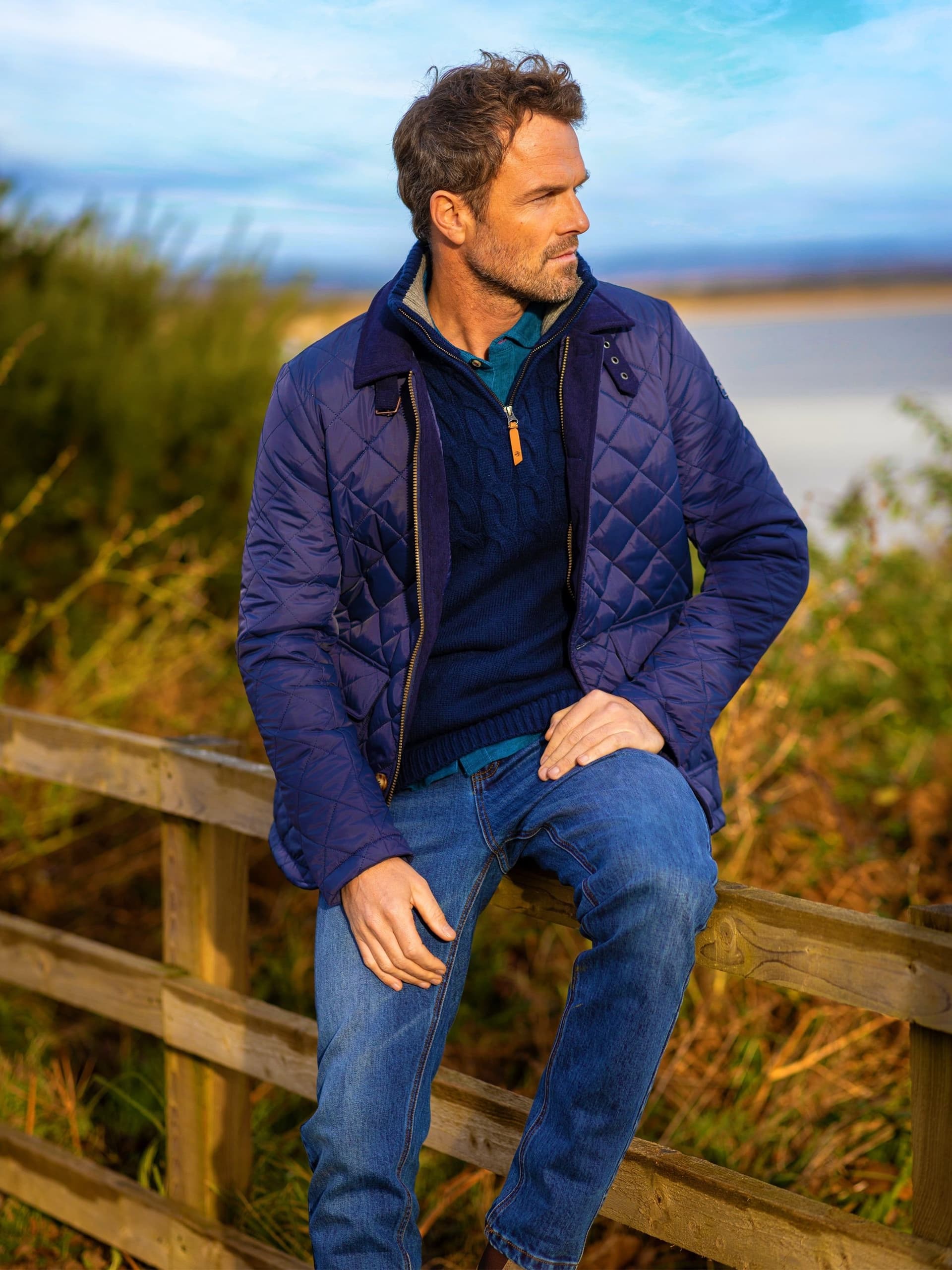 Brakeburn Brakeburn Men's Taplow Diamond Quilted Jacket in Navy