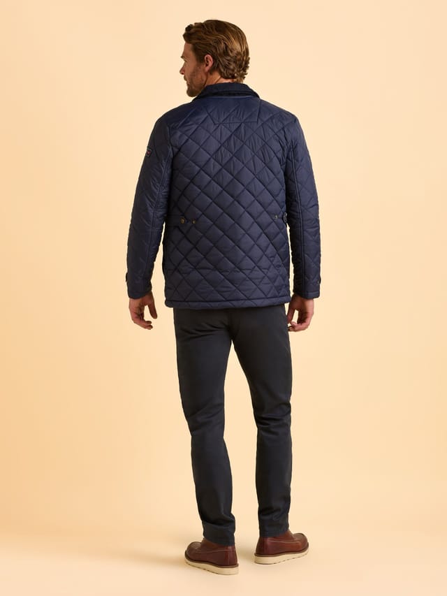 Brakeburn Brakeburn Men's Taplow Diamond Quilted Jacket in Navy - 3