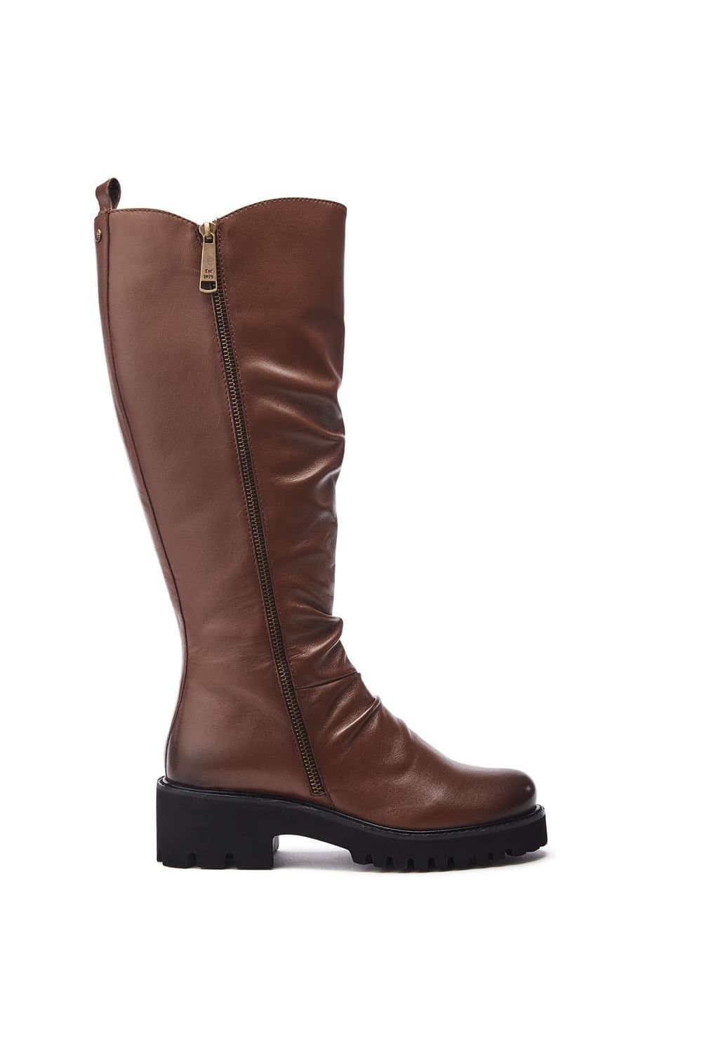 Moda In Pelle Moda In Pelle Tan Leather Biker Boots