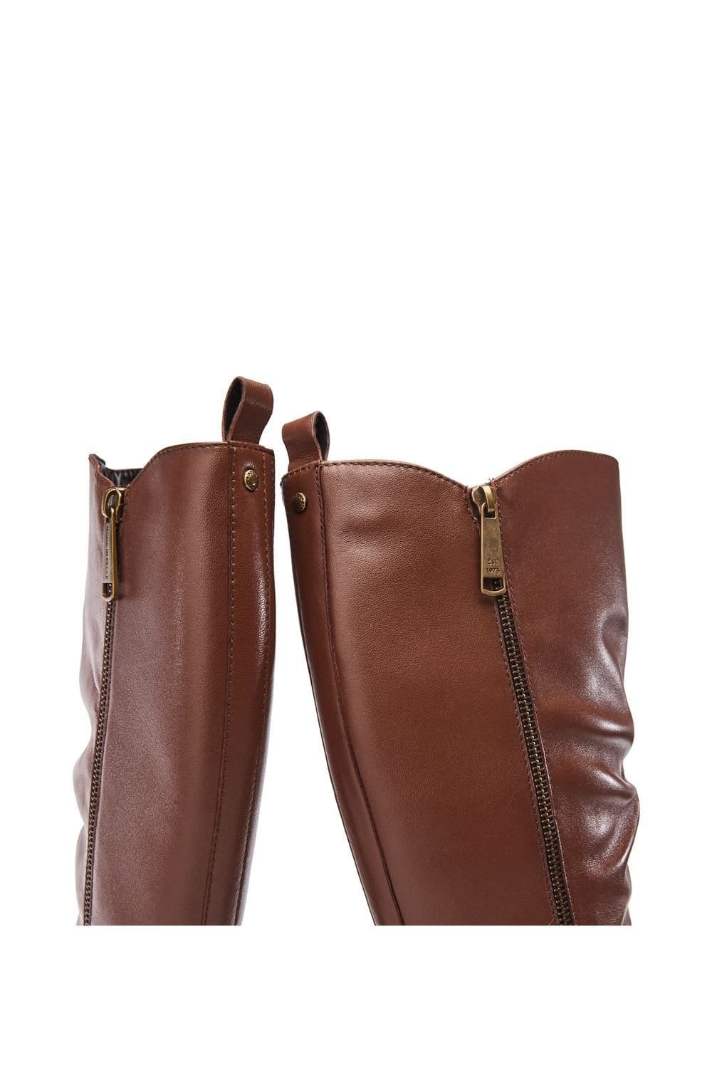 Moda In Pelle Moda In Pelle Women's 'Riez' Leather Biker Boots in Tan - 4