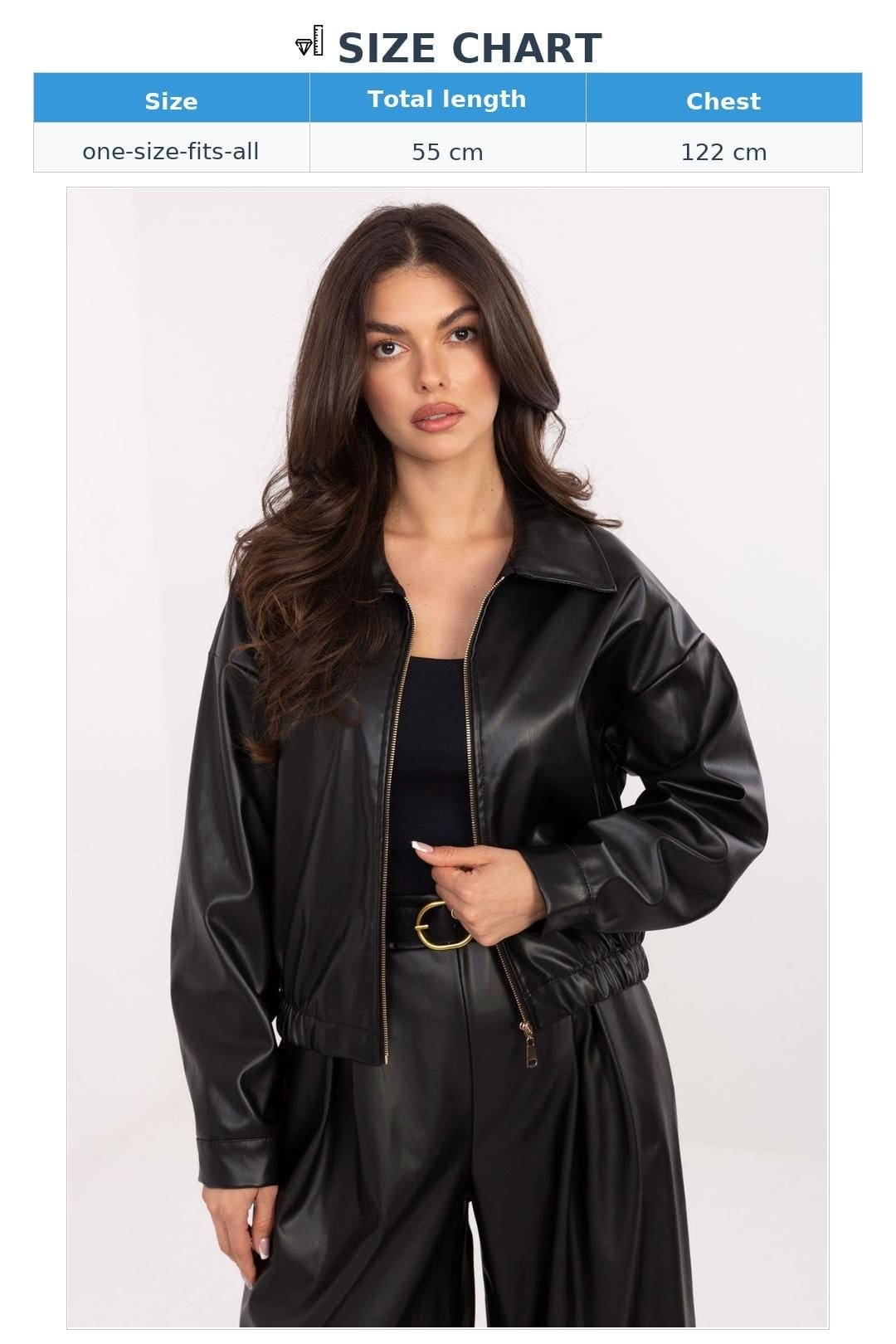 Love Lace Love Lace Women's Short Transitional Leather Jacket in Black - 4