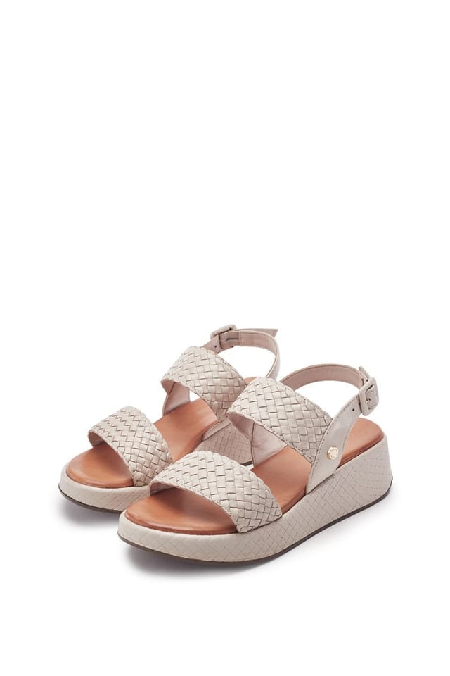 Moda In Pelle Moda In Pelle Women's 'Kaccia' Leather Flatforms in Off-White - 2