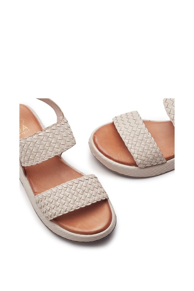 Moda In Pelle Moda In Pelle Women's 'Kaccia' Leather Flatforms in Off-White - 3