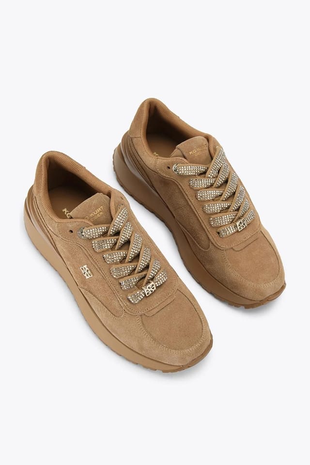 KG Kurt Geiger KG Kurt Geiger Women's 'Louisa2' Suede Trainers in Camel - 2