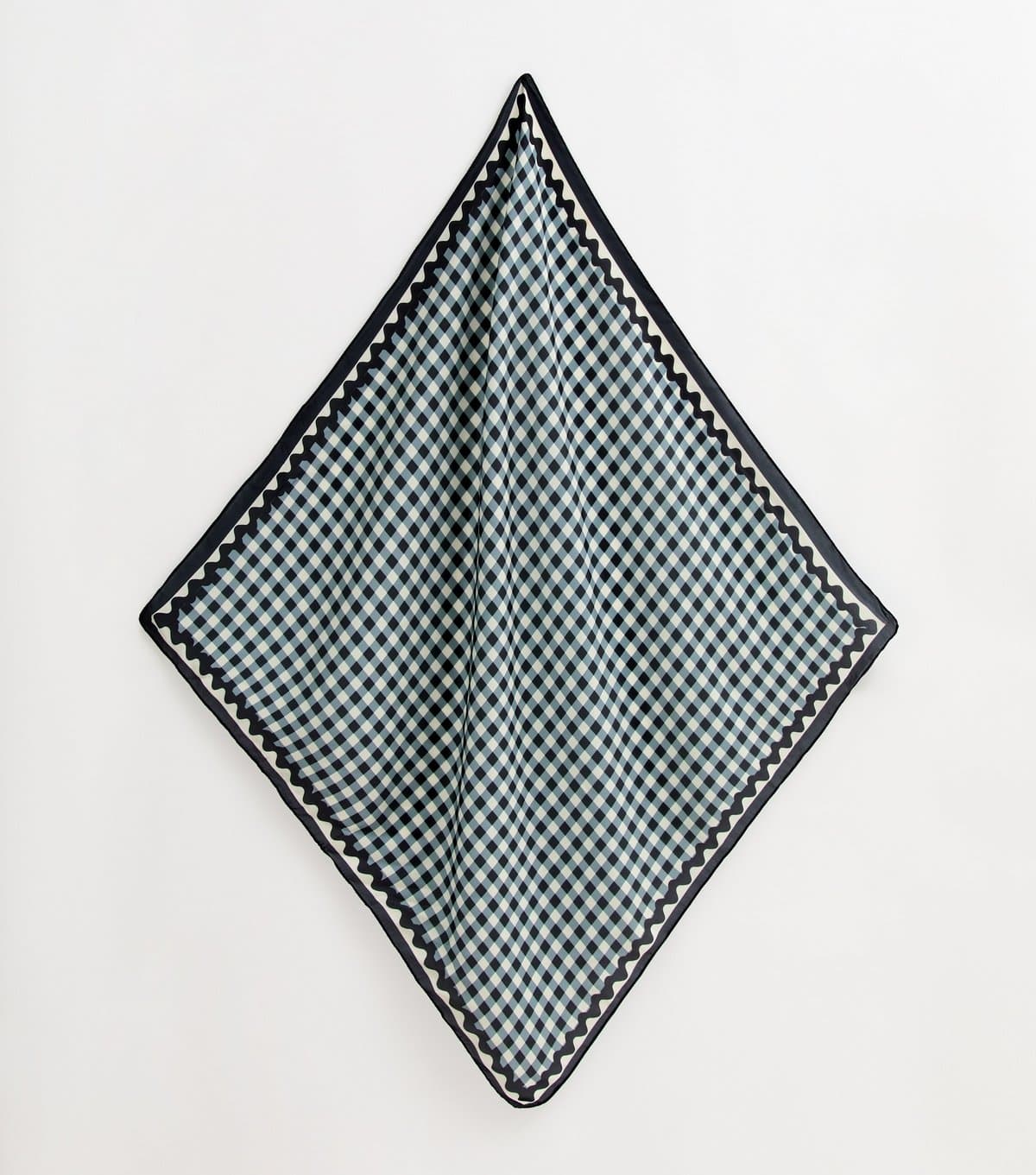 New Look New Look Blue Check Print Headscarf