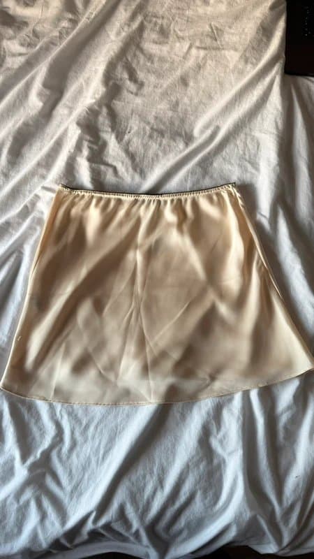 New Look New Look cream silky mini skirt