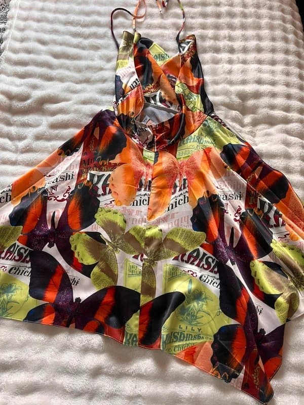 ASOS ASOS Satin Halterneck Mini Dress Size 8