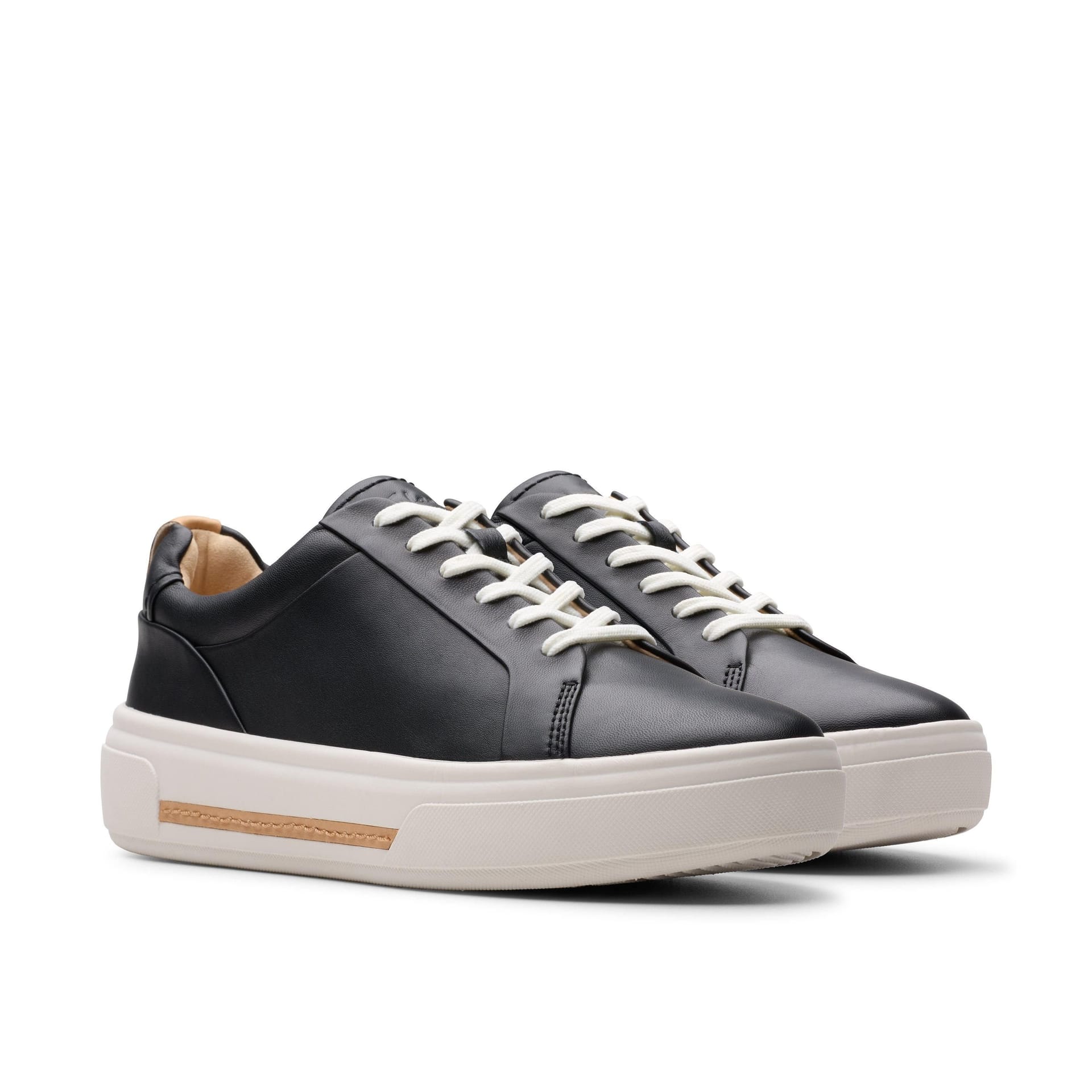 Clarks Clarks Women's Hollyhock Walk Black Leather Trainers - 4