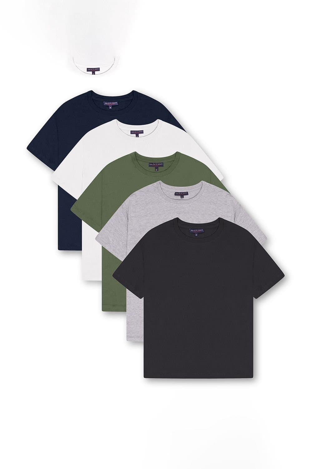 Smith & Jones Smith & Jones Men's 5 Pack 'Coulter' T-Shirt in Khaki
