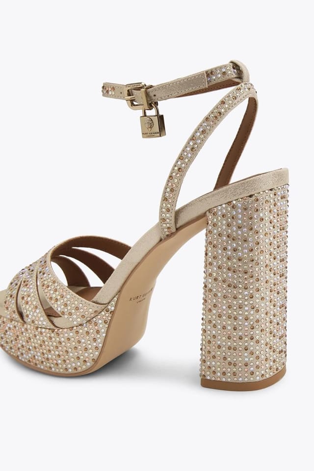 Kurt Geiger London Kurt Geiger London Women's 'Brixton Platform' Fabric Heels in Gold - 3