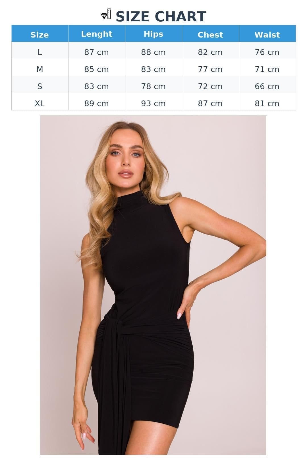Love Lace Love Lace Women's Ruched Turtleneck Elastic Mini Cocktail Dress in Black - 4