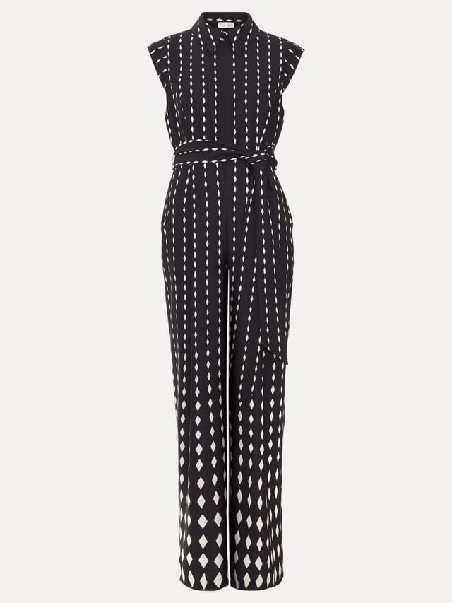 Phase Eight Phase Eight Women's Delina Wide-Leg Cropped Jumpsuit in Black - 2