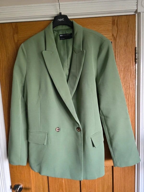 ASOS Sage Green Double Breasted Blazer