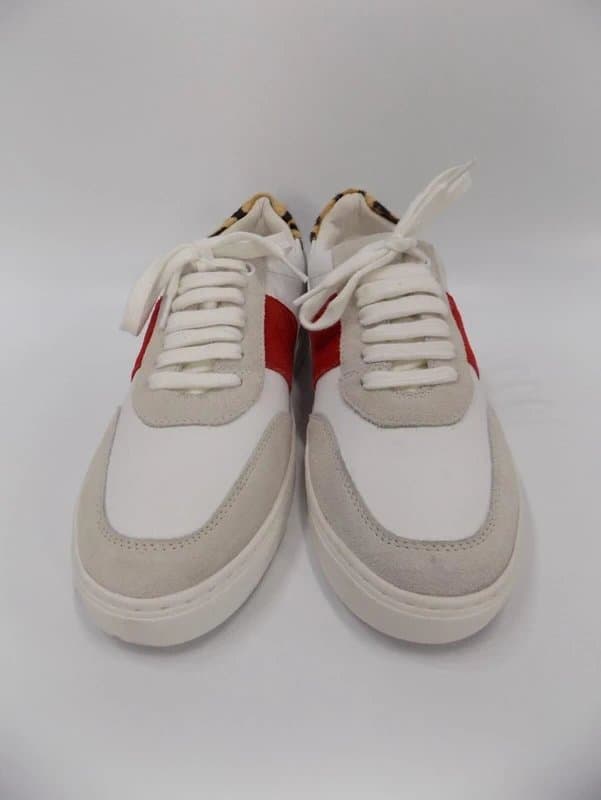 Principles White Leather Trainers Lace Up UK 6 Womens Principles Sneakers Chunky Sole Pumps