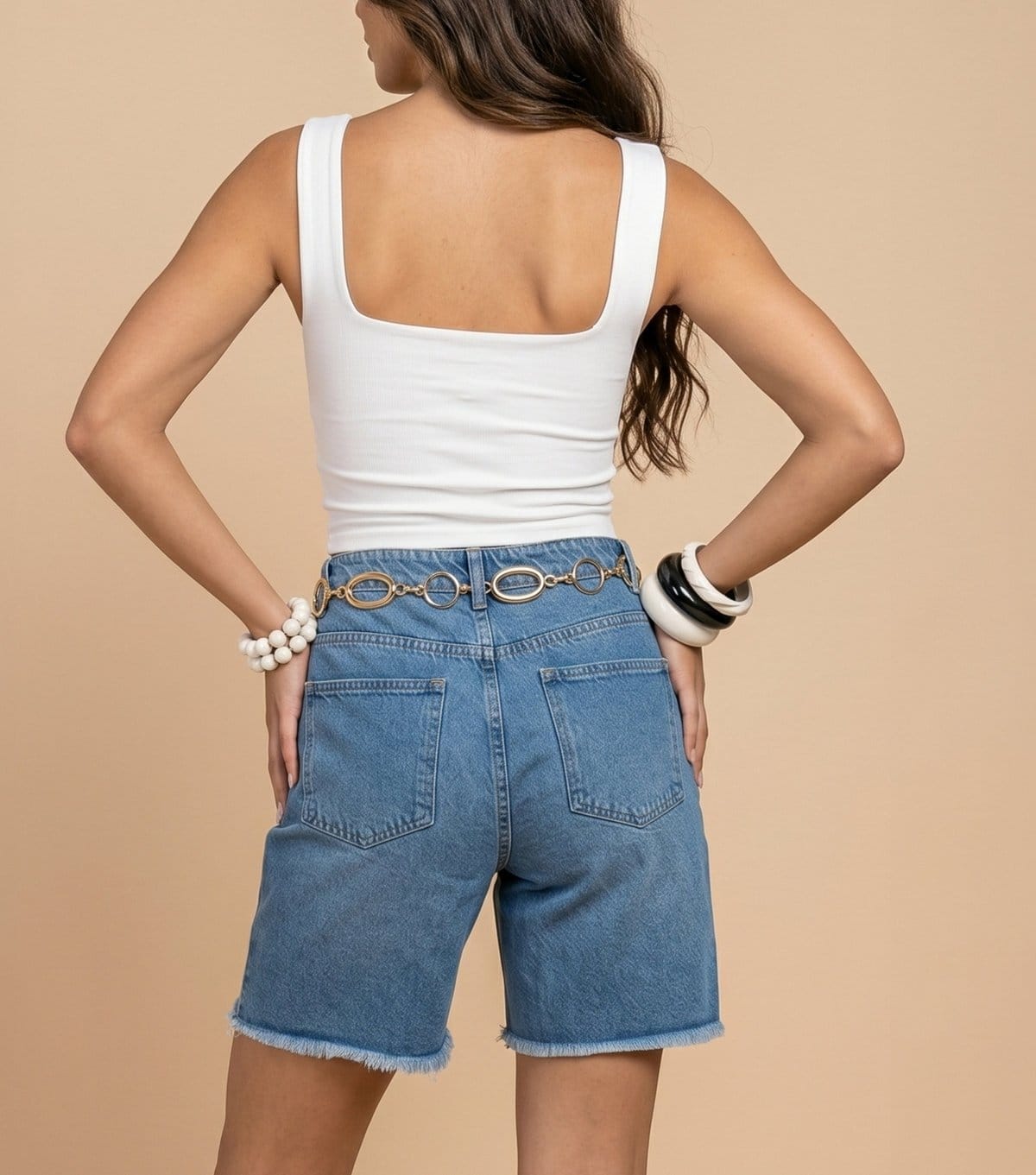 Urban Bliss Women's Blue Raw Hem Denim Shorts Urban Bliss New Look - 4