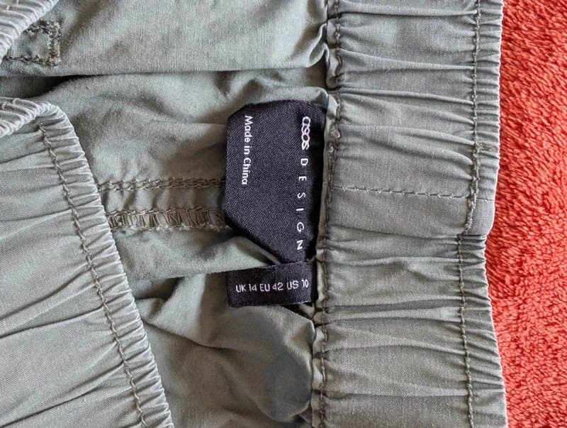 ASOS Ladies khaki cargo pants ASOS size 14