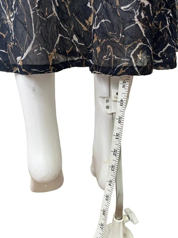 Adini ADINI Maxi Dress Size Medium Navy Blue & Scarf Chiffon Womens NEW E42 RRP £79