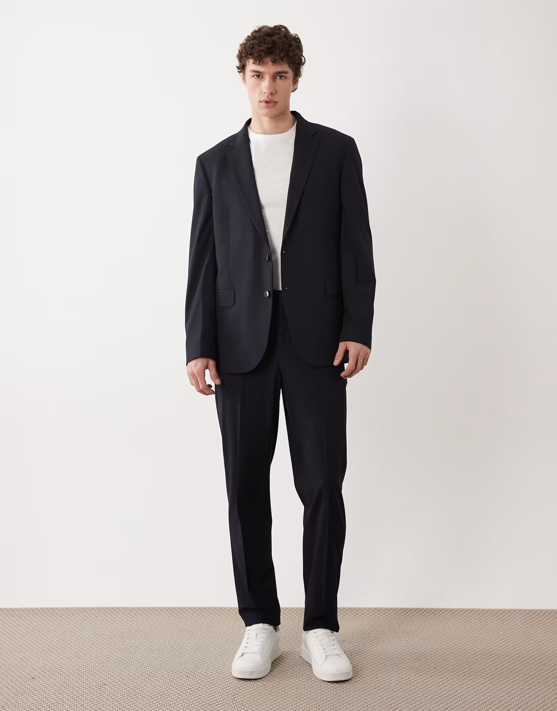 ASOS Mango London regular fit suit trouser co-ord in navy