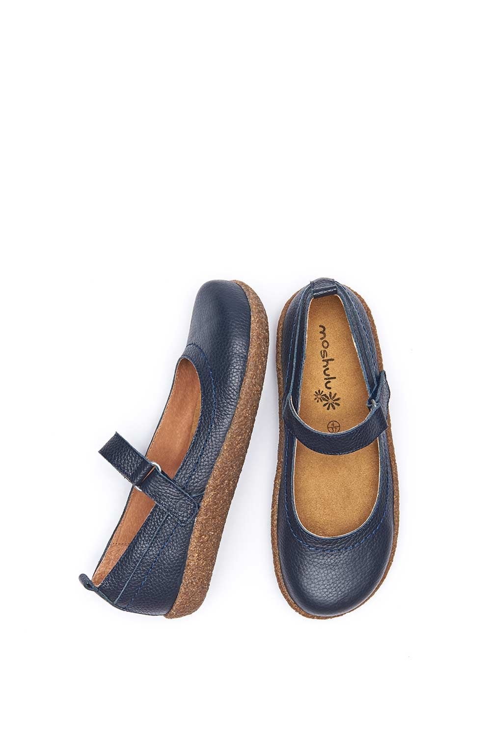 Moshulu Moshulu Women's 'Peppercombe' Leather Mary Jane Clog Shoes in Indigo - 2