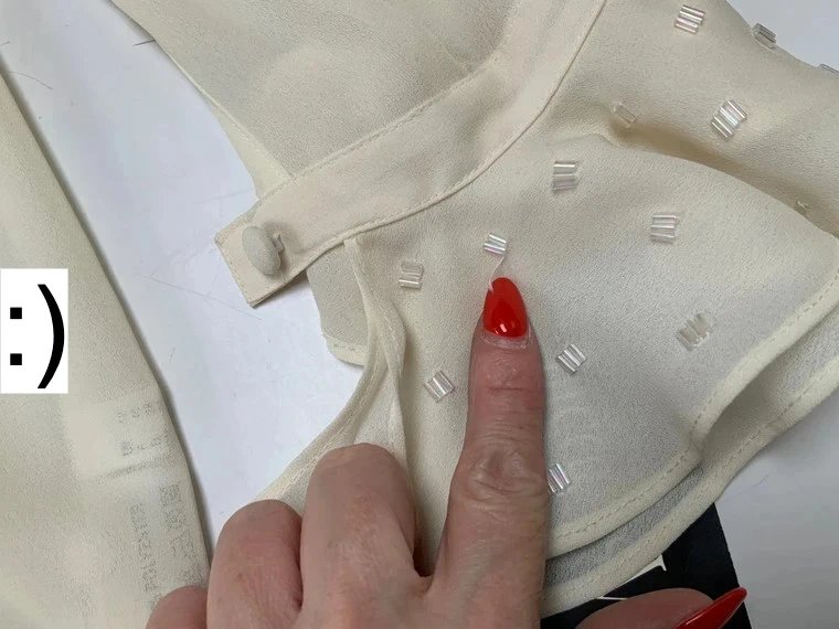 Jacques Vert Jacques vert blouse top cream chiffon ivory beaded new with tags 12 - 1