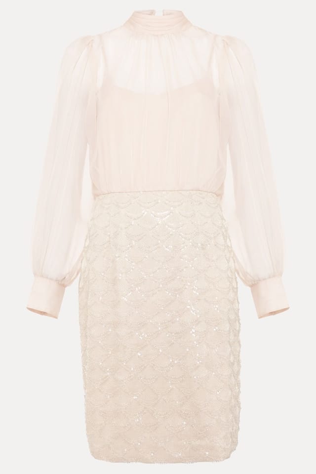 Phase Eight Phase Eight Women's Amina Sequin Dress in Off-White - 2
