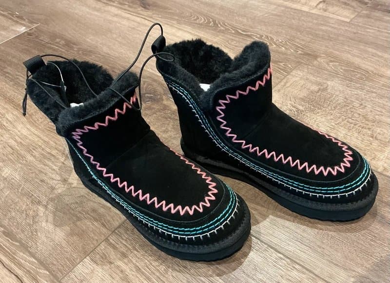 Never Fully Dressed Woman’s Never Fully Dressed Black Stitch Suede Boots - 5