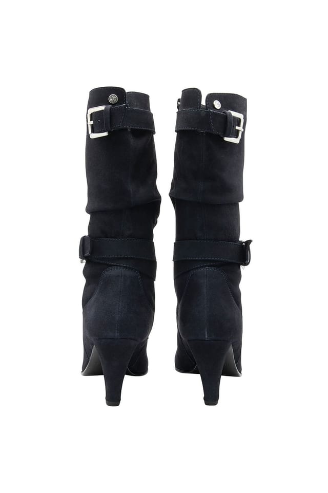 Ravel Ravel Women's 'Guise' Suede Stiletto-Heel Mid-Calf Boots in Navy - 3