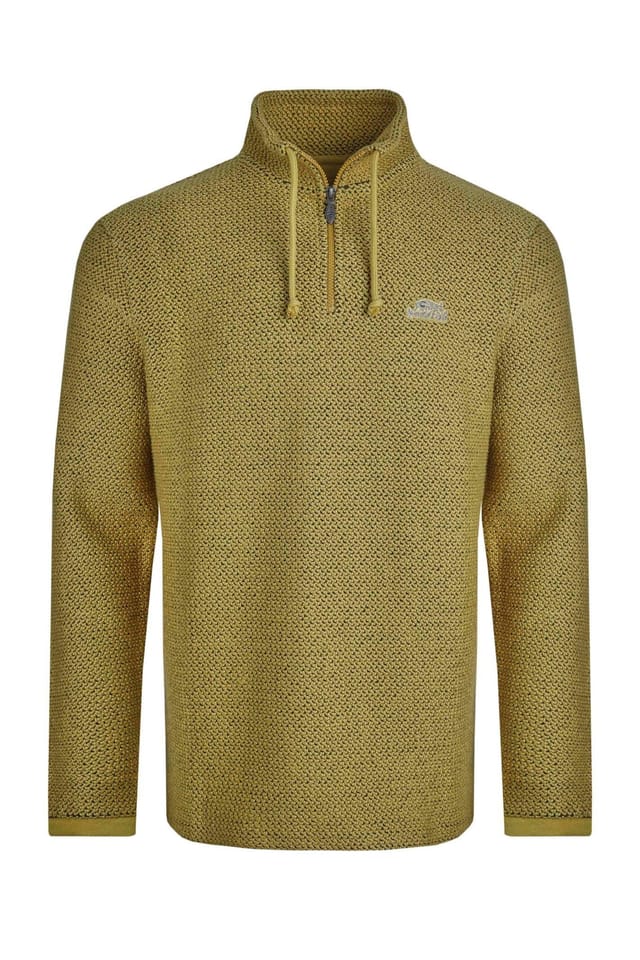 Weird Fish Weird Fish Men's Cruiser 1/4 Zip Macaroni Sweatshirt in Light Green - 2