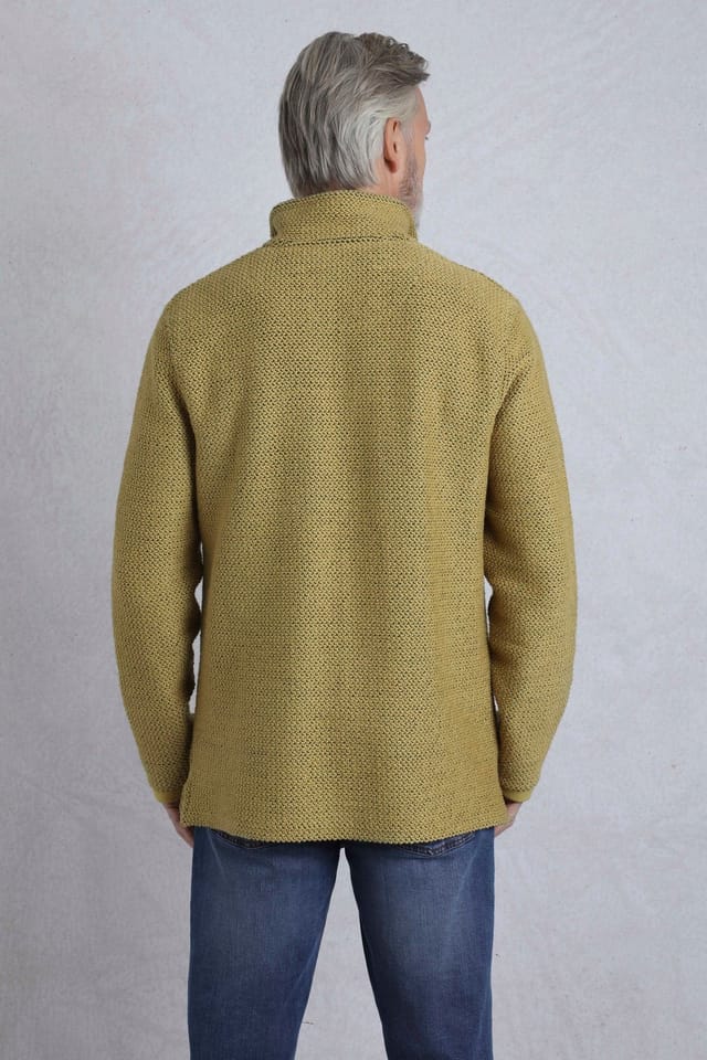 Weird Fish Weird Fish Men's Cruiser 1/4 Zip Macaroni Sweatshirt in Light Green - 3