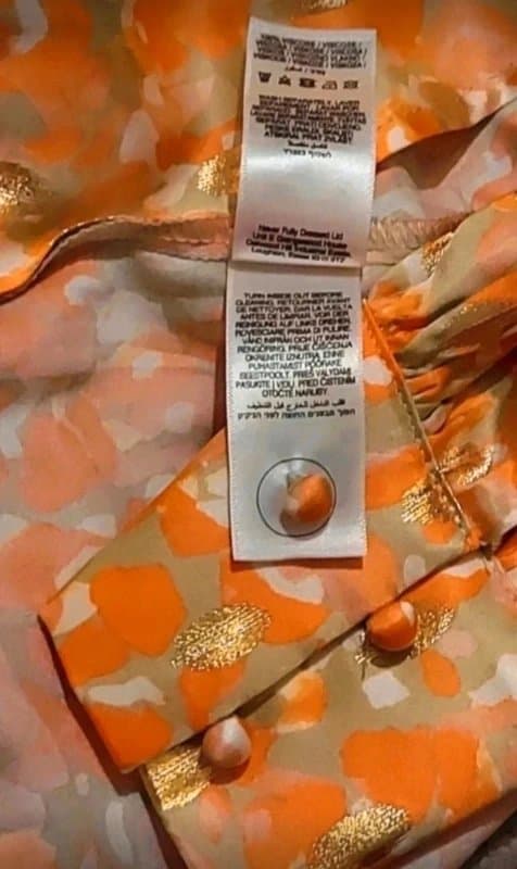 Never Fully Dressed Never Fully Dressed Vienna Orange Gold Wrap Midi Dress RRP £89 - size 14