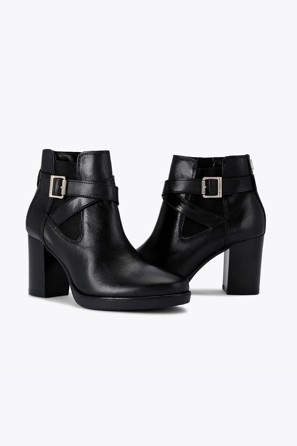 Carvela Carvela Women's 'Silver 2 Ankle Wide Fit' Leather Boots in Black - 4