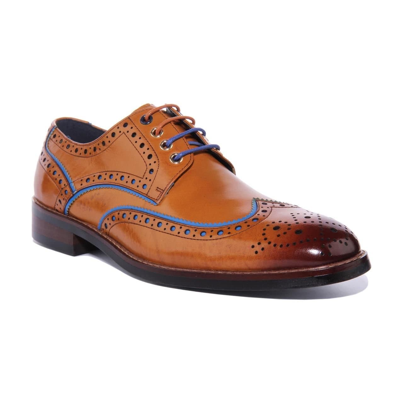JUSTINREESS ENGLAND JUSTINREESS ENGLAND Men's 'Simon' Leather Shoes in Brown