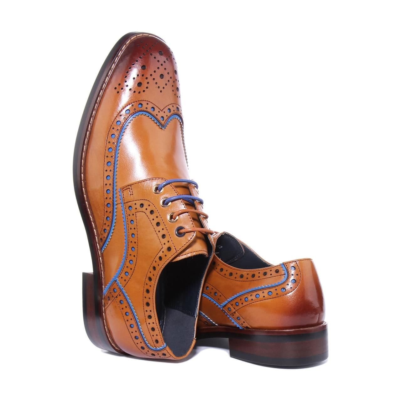 JUSTINREESS ENGLAND JUSTINREESS ENGLAND Men's 'Simon' Leather Shoes in Brown - 4