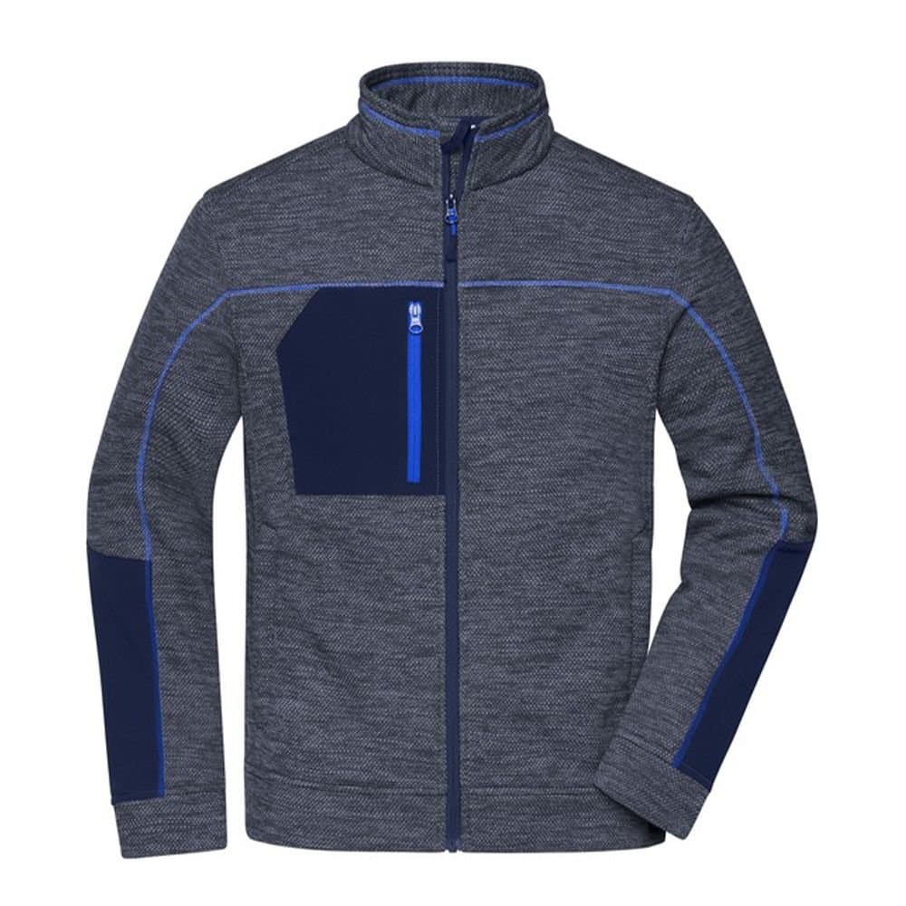James and Nicholson James and Nicholson Men's Structured Fleece Jacket in Navy