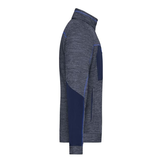 James and Nicholson James and Nicholson Men's Structured Fleece Jacket in Navy - 3