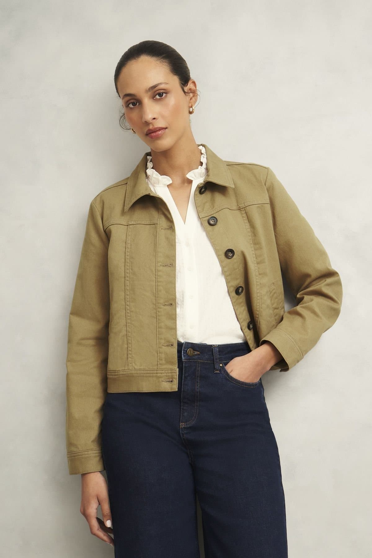 Hobbs London Hobbs London Light Tan Cotton Jacket