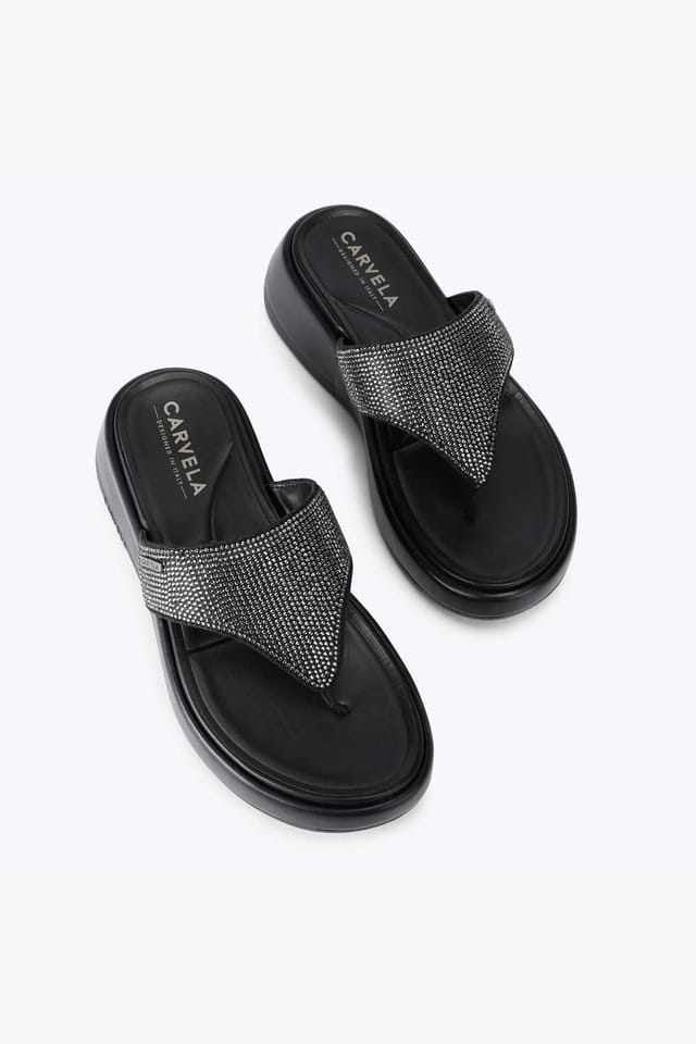 Carvela Carvela Women's 'Dorata Sandal' Fabric Sandals in Black - 2