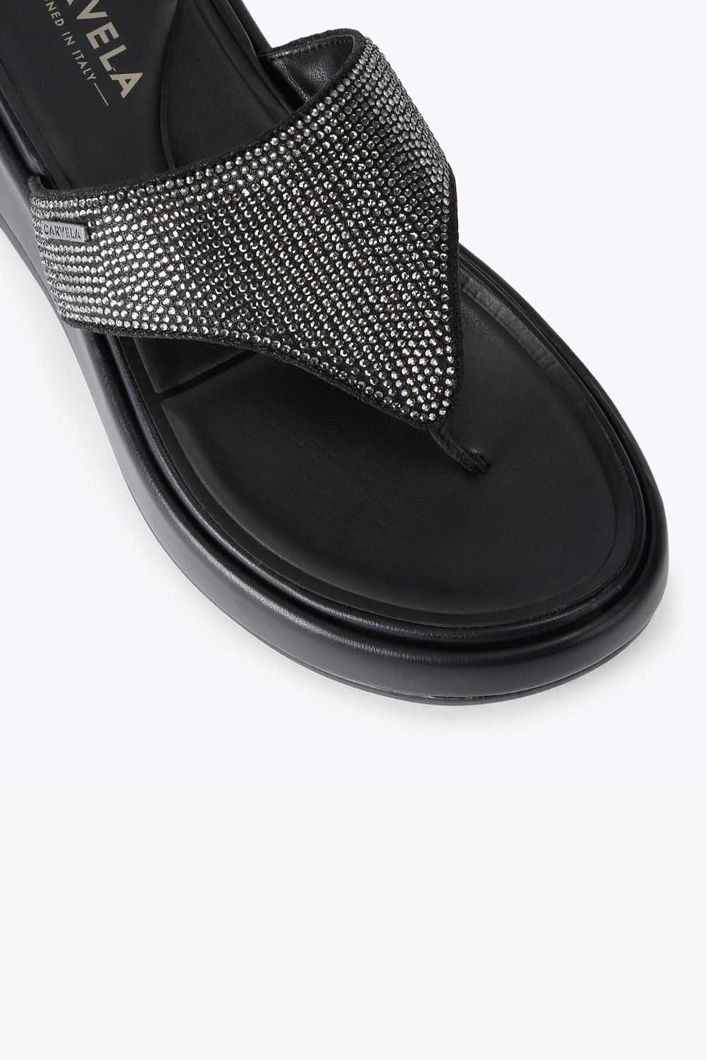 Carvela Carvela Women's 'Dorata Sandal' Fabric Sandals in Black - 4