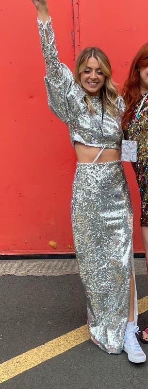 ASOS ASOS Luxe silver sequin dress 8