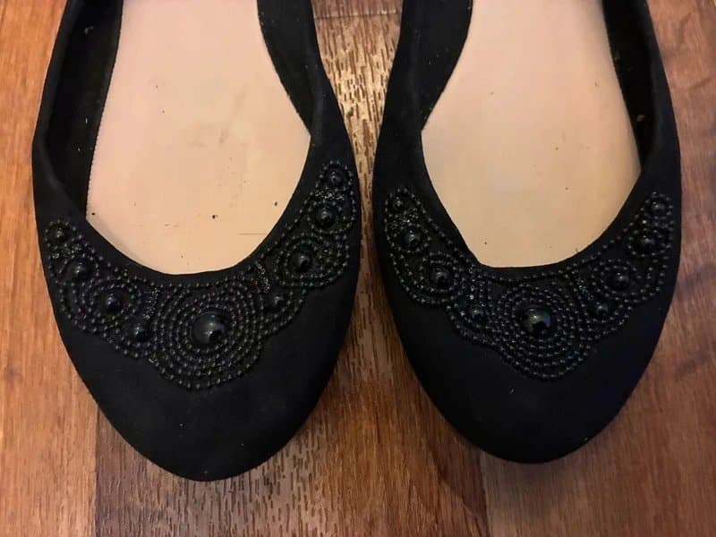 New Look New Look Women’s Black Bead Embellished Smart Flat Office Shoes - UK 6