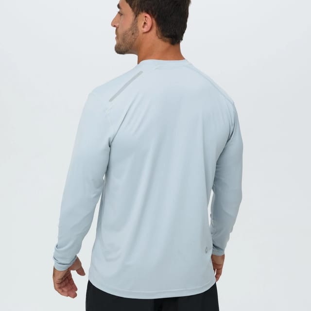 BloqUV BloqUV Men's Regular fit UPF 50+ Sun Protection Long Sleeve Top in Light Grey - 2