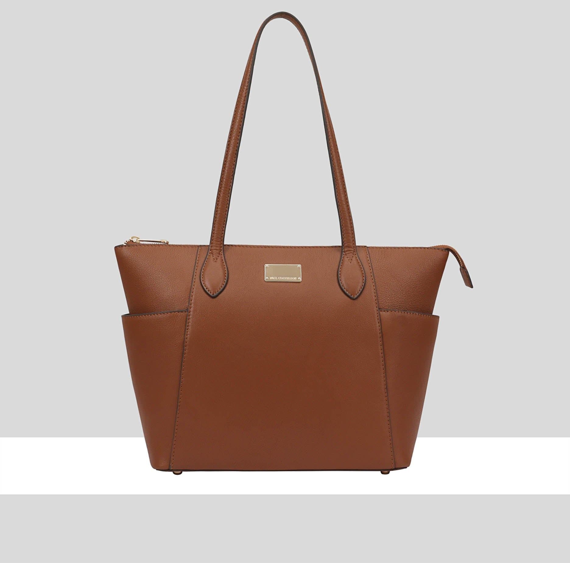 Paul Costelloe Paul Costelloe Women's Morava Leather Tote/Shoulder Bag in Camel
